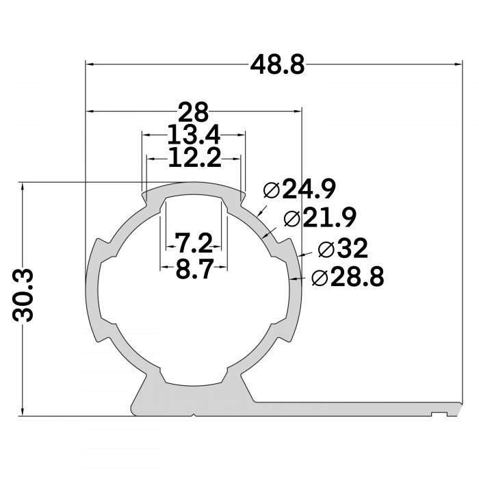 Aluminum Lean Pipe YD-763 - Image 2